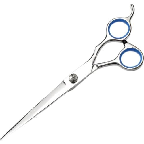 7 Inches Shears Stainless Steel Dog Grooming Hairdresser Cutting Tools Curved Dogs Wholesale Pet Scissors