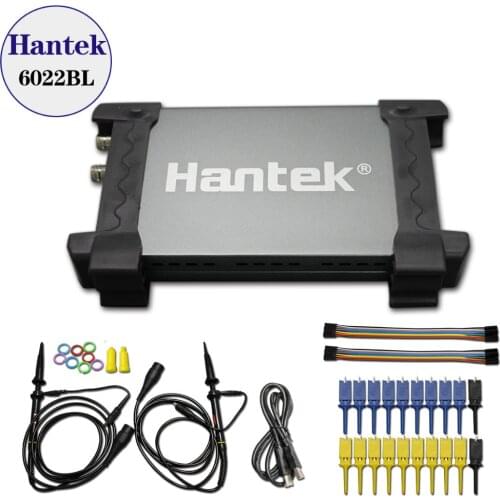 Hantek 6022BL PC USB Oscilloscope 2 Digital Channels 20MHz Bandwidth 48MSa/s Sample Rate 16 Channels Logic Analyzer free ship