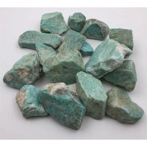 Natural Amazonite Stone Crystal Mineral Specimen Rough Rock Mineral Stone for Aquariums Decor Material