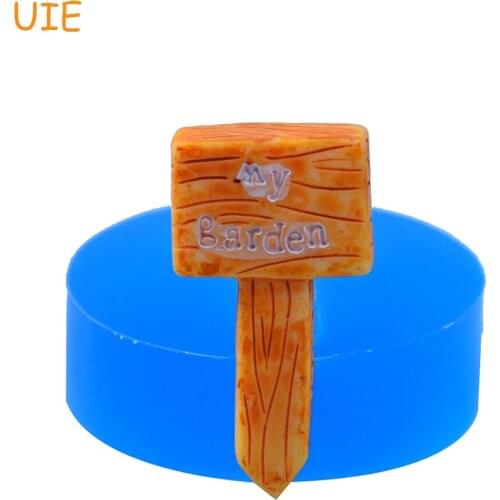PYL679U 37.2mm Garden Sign Flexible Silicone Mold - Cake Decorating Tools, Sugarcraft, Fondant, Cookie Biscuit, Resin, Food Safe