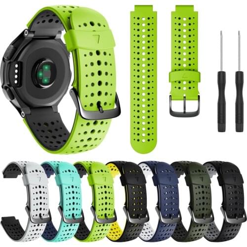 Sport Silicone Breathable Wrist Strap For Garmin Forerunner 235 220 230 620 630 735XT Replace Bracelet Watchband Accessories