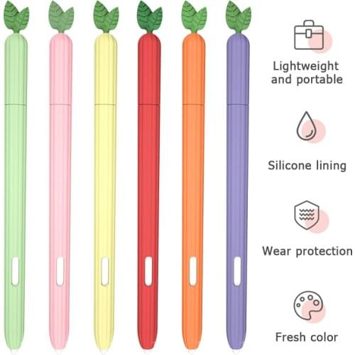 2021 Silicone Pencil Case For Samsung Galaxy Tab S6 / S7 S6 LITE S-Pen Cover Cute Cartoon Tablet Silicone Pencil Case for s6