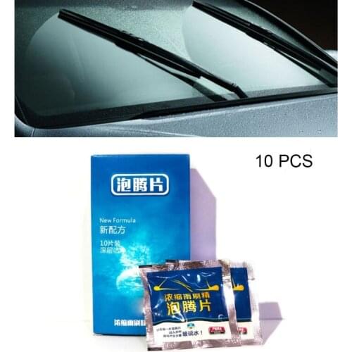 50LC Mini Effervescent Tablet 10Pcs Strong Decontamination Ability Solid Wiper Window Glass Cleaner for Car Window