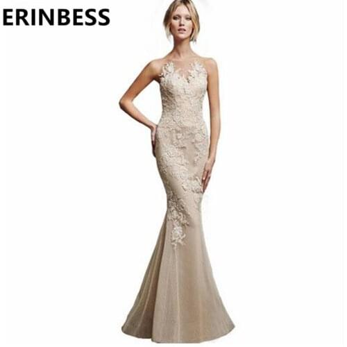 Vestido De Festa 2020 New Arrival Elegant Backless Mermaid Prom Dress Flower Floral Evening Dresses Long Formal Gown