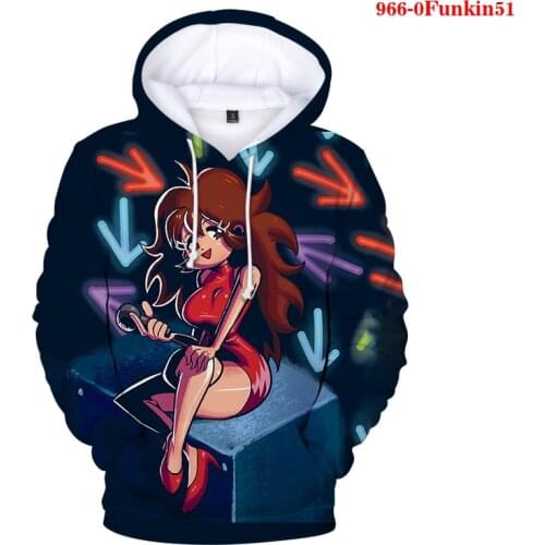 Friday Night Funkin Print Pullover Hoodies Fashion Tops Womens Hoodies Harajuku Streetwear 2021 Video Game Girls Clothes 2021