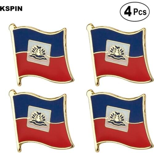 Haiti Flag Pin Lapel Pin Badge Brooch Icons 4pcs