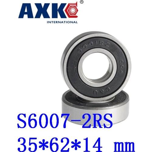 2pcs Free Shipping Sus440c Environmental Corrosion Resistant Stainless Steel Bearings (rubber Seal Cover) S6007-2rs 35*62*14 Mm