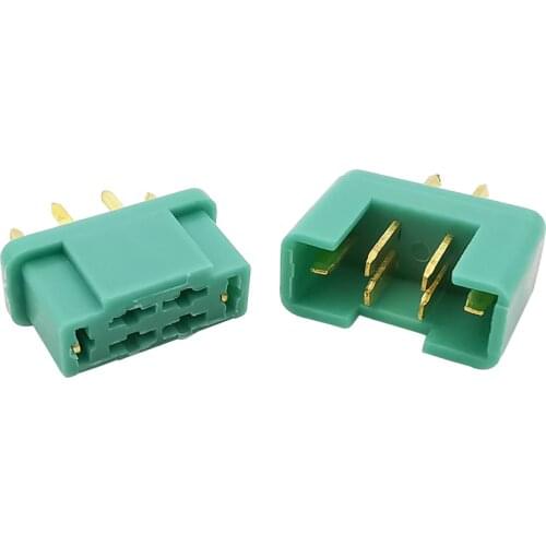 2Pcs MPX Male Female Connector Pulg 6 Pin 24K Gold plated aeromodelling field Accessories For RC Tools Parts
