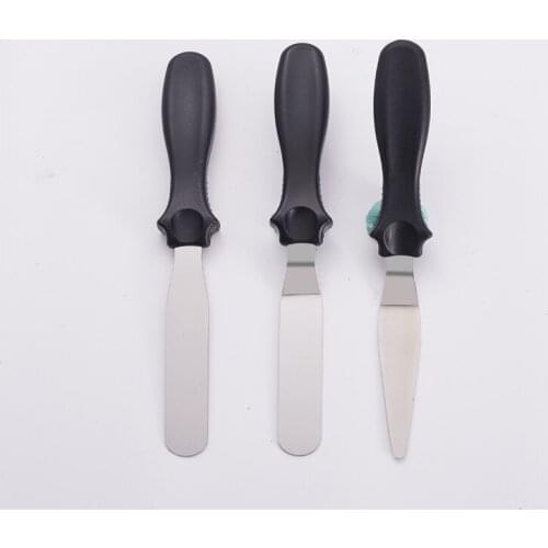 3 piece Small Cranked / Angled Spatula Palette Knife. Cakes / Icing / Sugarcraft / Fondant - Cake decoration tools