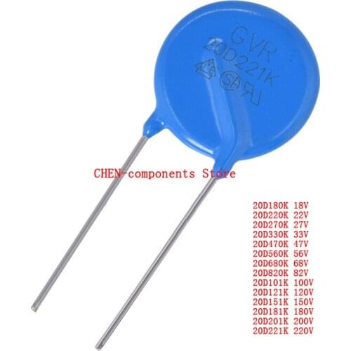 5PCS 20D180K 220K 270K 330K 470K 560K 680K 820K 101K 121K 151K 181K 201K 221K 18V 22V 27V 33V 47V 56V 68V 82V 100V 120V 150V