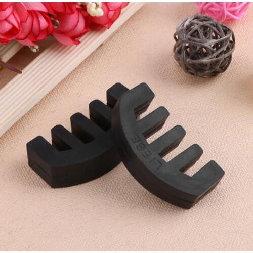 5pcs Black 5-Prong Rubber 4/4 Violin Silencers Fiddle Practice Accessories Colorful Rubber Mutes Ultra Durable Violin Accessory