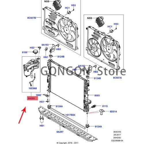 CAR secondary kettle 2006 -2021lan dro ve rfr eel and er 2ra nge rov ere voq ue Antifreeze replenishing water bottle, fuel tank