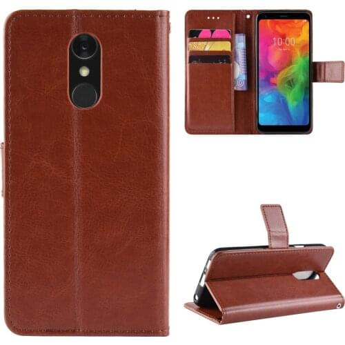 For LG Q7 Case Luxury Leather Flip Wallet Phone Case For LG Q7 2018 LMQ610EM LM-Q610EM LM Q610EM Case Stand Function Card Holder