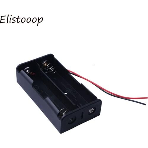 2X18650 Power Bank Cases 2X 18650 Battery Holder Storage Box Case 2 Slot Batteries Container With Wire Leads for Drop Shipping