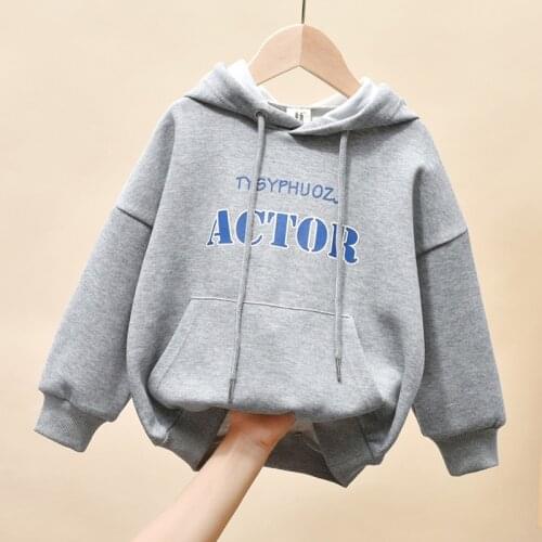 Childrens Boy Hoodie Sweater Autumn Winter Fashion Clothes Boys Girls Sweatshirt Fleece Hooded Clothing Kids Pullover Shirts