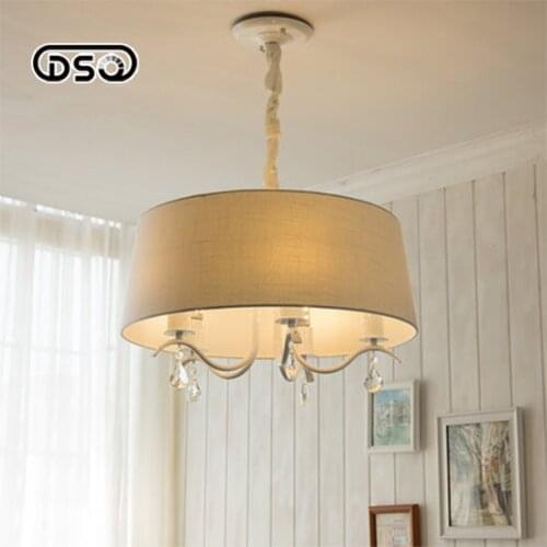 DSQ.Korean Pastoral Chandeliers American Living Room Bedroom White Chandeliers Modern Minimalist Nordic Lighting