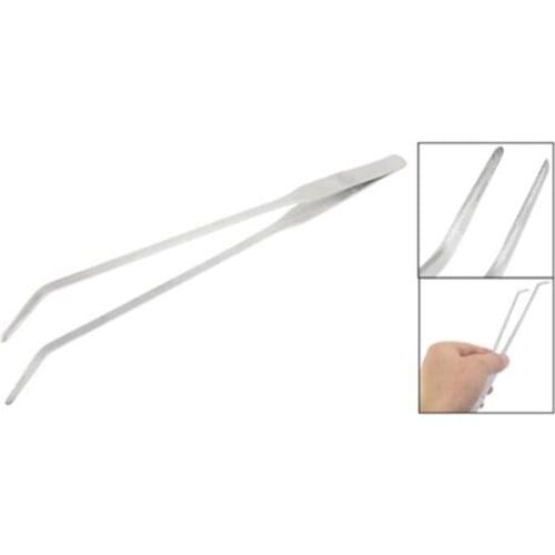 10.4" Long Stainless Steel Curved Tweezer for Fish Tank Plants