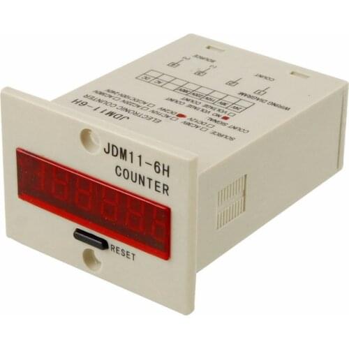JDM11-6H No-voltage and Showed voltage 6 Digit Display Electronic Digital Counter With Voltage AC380V/AC220V/DC24V/DC12V/AC36V