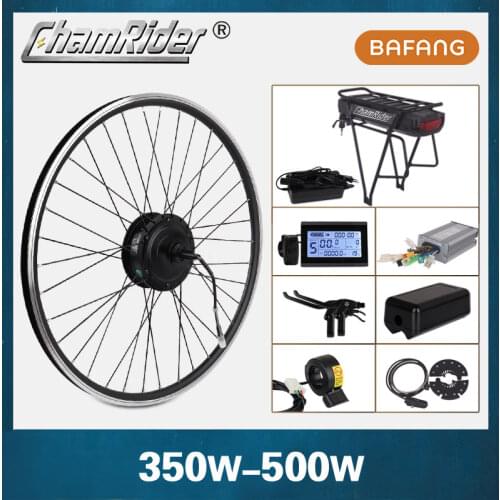 BAFANG Ebike Conversion Kit 36V 350W 48V 500W Electric Bicycle SWX02 Motor 8fun RM G020.350/500.D 20AH Battery Rack