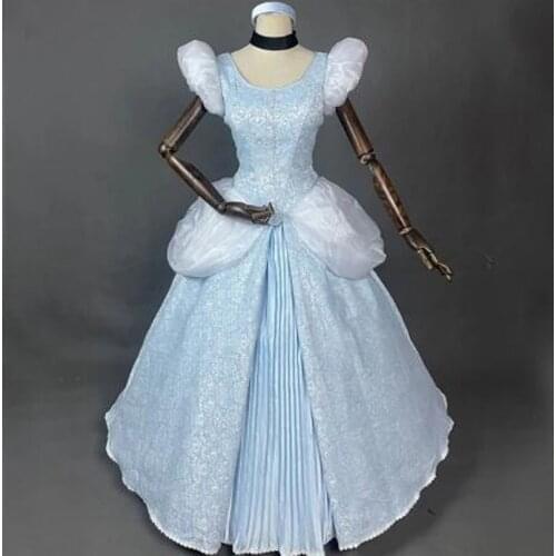 Halloween Cinderella Dress Newest High Quality Cosplay Princess Costume Adult Lace Up Corset Wedding Evening Party Ball Gown