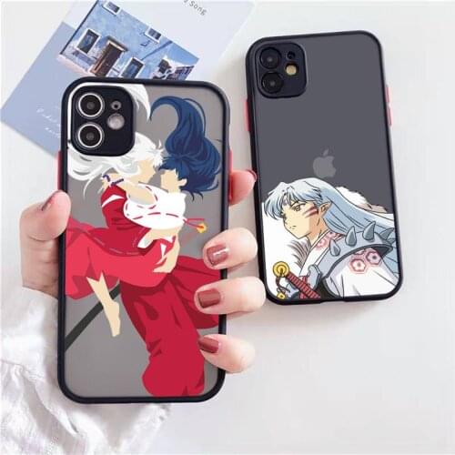 Anime Inuyasha Phone Case Matte For iPhone 12 Mini 11 Pro XR XS Max 7 8 Plus X Hard PC Back Cover
