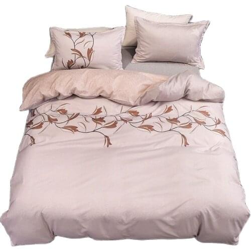 Luxury Bedding Set Simple Pattern Duvet Cover Pillowcases Set For Home