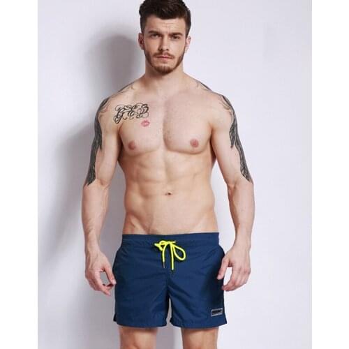 A502 Men Beach Shorts Swimsuit Solid Sexy Swimwear Men Swimming Trunk Shorts Sports Surf Board Shorts Boxers
