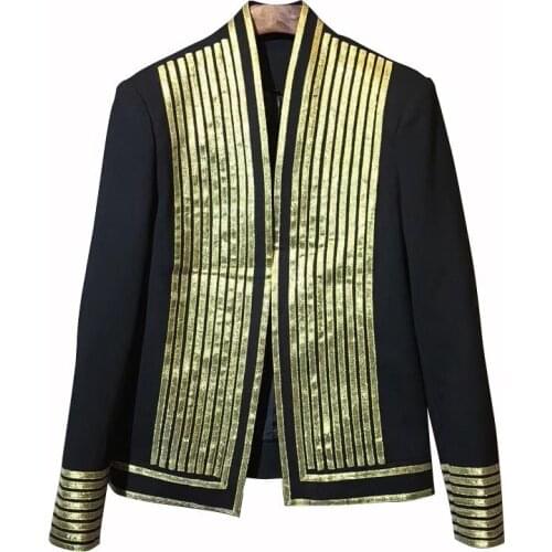 2020 Autumn Night Hairstyle Division Personality Loose Jacket Tide Gold Surround Men Coat Male Trend Blazers Man Suit