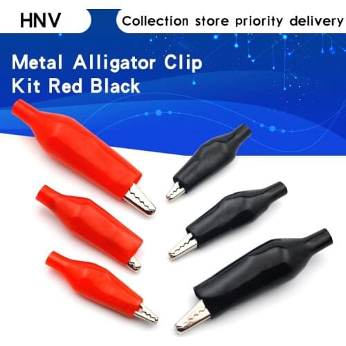 Alligator Clips Kit Electrical DIY Test Leads Crocodile Clips Test Jumper Wire Alligator Clips Kit Red Black Crocodile Clips
