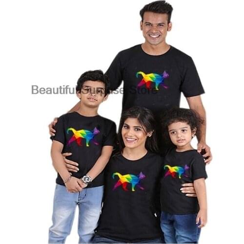 Family Matching Clothes Fashion Big Little Man Tshirt Daddy and Me Outfits Father Son Mother Girls Baby Kids Summer Clothing