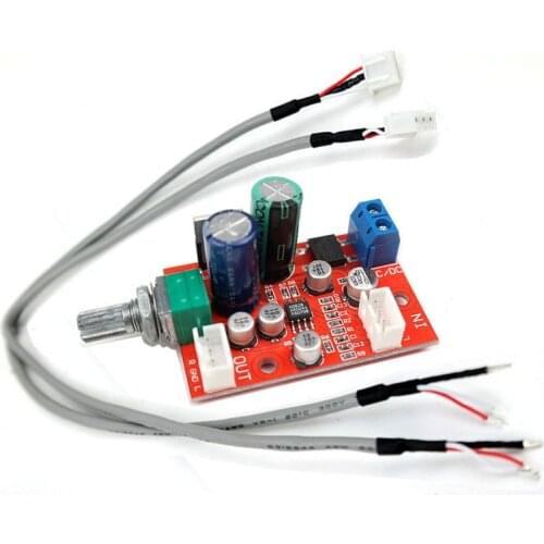 AC/DC AD828 Dynamic Microphone Stereo Preamp Power Amplifier Preamplifier Board With Volume Control EL276