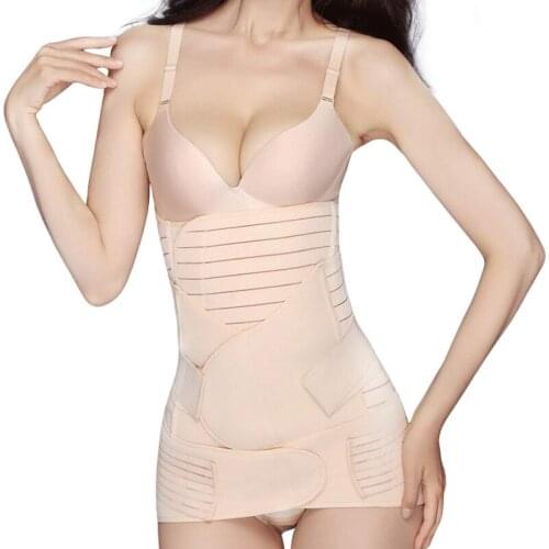 Postpartum Belly Wrap 3 in 1 Belt Postpartum Belly Girdle Support Recovery Waist Pelvis Band Body Shaper Postnatal Shapewear