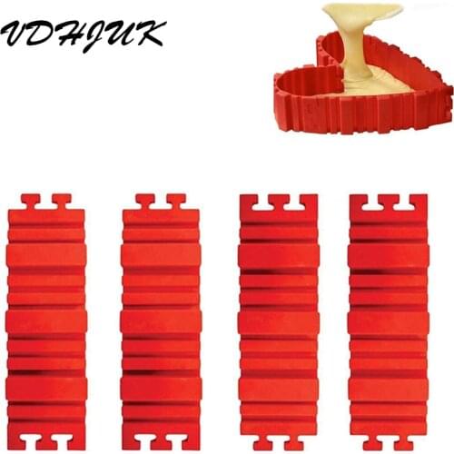 Inventory Drop shipping 4Pcs/set Magic Food Grade Silicone Cake Molds Bake Diy All Kinds of Cake Mould Baking Tools