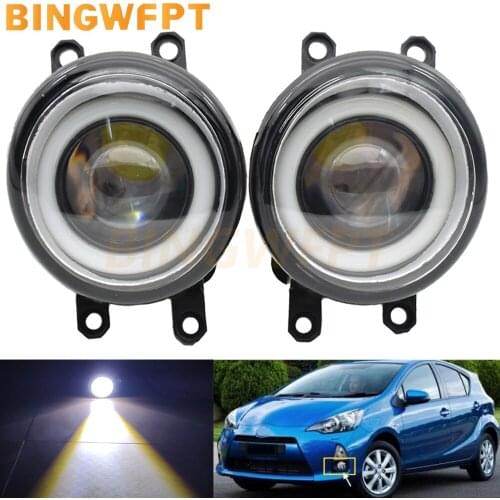 For Toyota Prius C (NHP10_) 2011-2015 For Prius V 2012 2013 2014 Fog Light Assembly Halo Ring H11 12V Angel Eye Fog Light