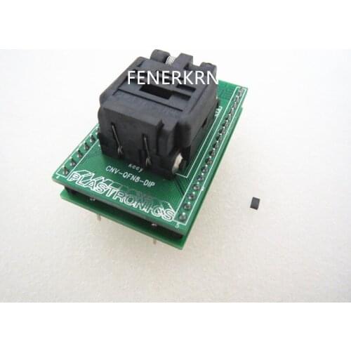 Clamshell QFN8/DIP8 USON8/DIP 3*3*0.65MM IC Burning Test Adapter seat Socket bench in the stock free shipping