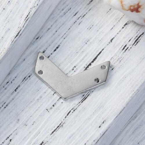 DoreenBeads Zinc Based Alloy Chevron Connectors V-shaped silver color Gold Color 21mm( 7/8") x 14mm( 4/8"), 20 PCs