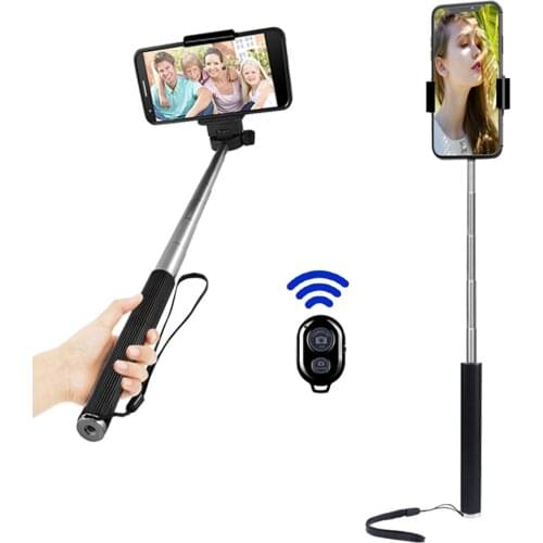 Stick battery remote control Bluetooth-compatible shutter monopod selfie stick tripod for smartphone Action camera