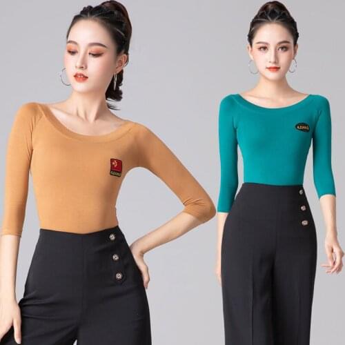 Latin Dance Top for Women New Adult Modern Dance National Standard Dance Practice Social Dance Performance Dress Summer