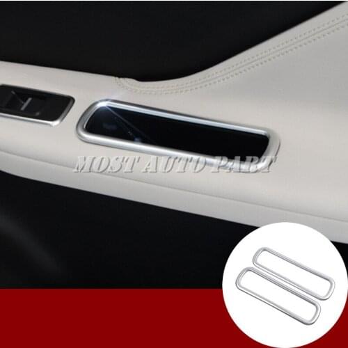 Inner Door Armrest Storage Box Cover Trim 2pcs For Jaguar F-Pace X761 2016-2019 Car accesories interior Car decoration