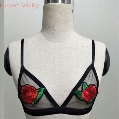 Women Pole Dancing Bra Costumes Wear Jazz Dancers Sexy Nightclub DJ Singer Rave Clothes DS Sequin Perspective Suit Wear Dancewea