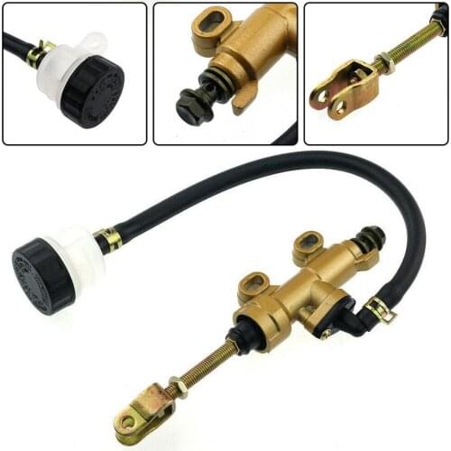 1pc Aluminum Motorcycle Rear Foot Brake Master Cylinder Reservoir Fits For ATV Dirt Pit Racing Bike Quad Bike Accessories Parts