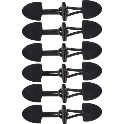 12x Horn Toggle Closure Clasp Clothing Garment Ornaments Fasteners Black