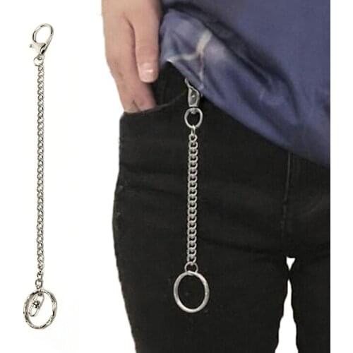 18cm Unisex Silver Metal Biker Rock Punk Wallet Chain Jeans Link Waist KeyChain