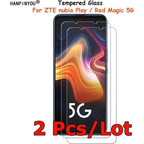 2 Pcs/Lot For ZTE nubia Play / Red Magic 5G Lite Tempered Glass Screen Protector Explosion-proof Protective Film Toughened Guard