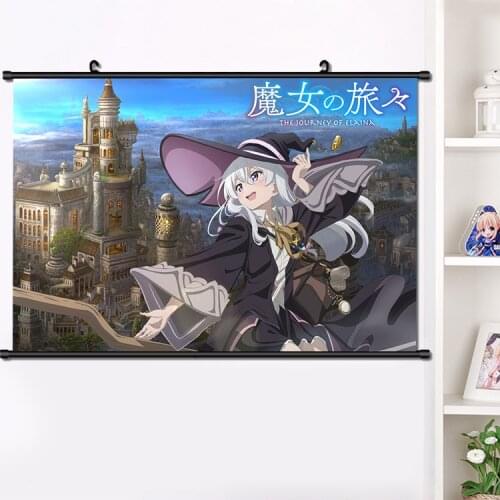 2020 Anime Wandering Witch The Journey of Elaina Elaina Flan Saya Sheila Wall Scroll Poster Fashion Home Decor Xmas Gift 40*60cm