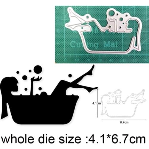 2021 metal cutting dies cut die mold Girl Bath tub Bubble decoration Scrapbook paper craft knife mould blade punch stencils dies