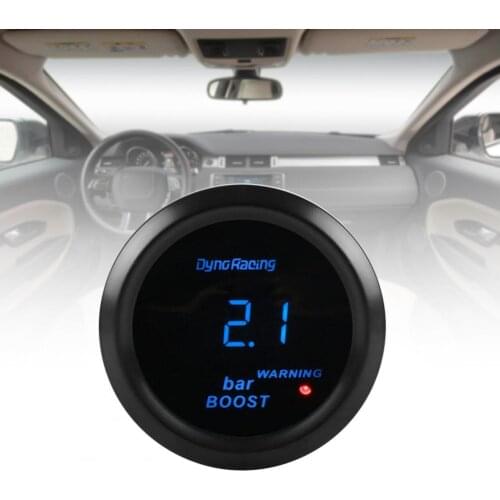 35% Hot Sales!!! Turbo Boost Gauge Digital Blue LED ABS 52mm Turbo Pressure Meter for 12V 4/6/8 Cylinders Gasoline Vehicles