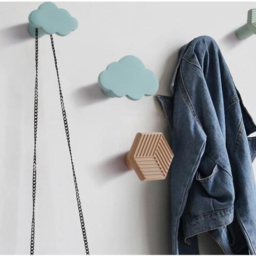 4 Pcs/set Wall Clothes Hanger Round Square Hook Coat Rack Wall Hanger Key Hooks Simple Home Decoration Storage Supplies
