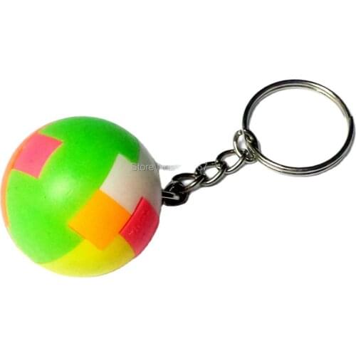 80pcs 3cm Puzzle Ball Key Chain E192 Birthday Party Favors Toys Prize Gifts present giveaways back to school souvenirs gadget