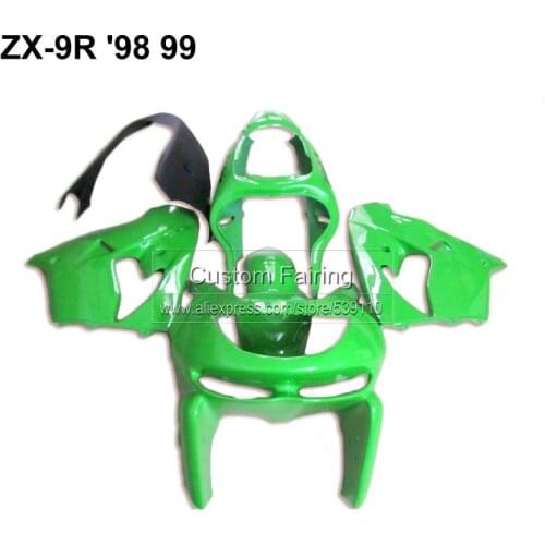 ABS Bodywork Fairings for Kawasaki ZX9R zx 9r 1998 1999 Ninja green black fairing kit CV01